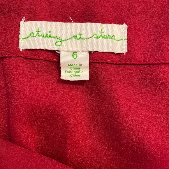 Staring at Stars Red Fringe Skirt - Picture 2 of 3